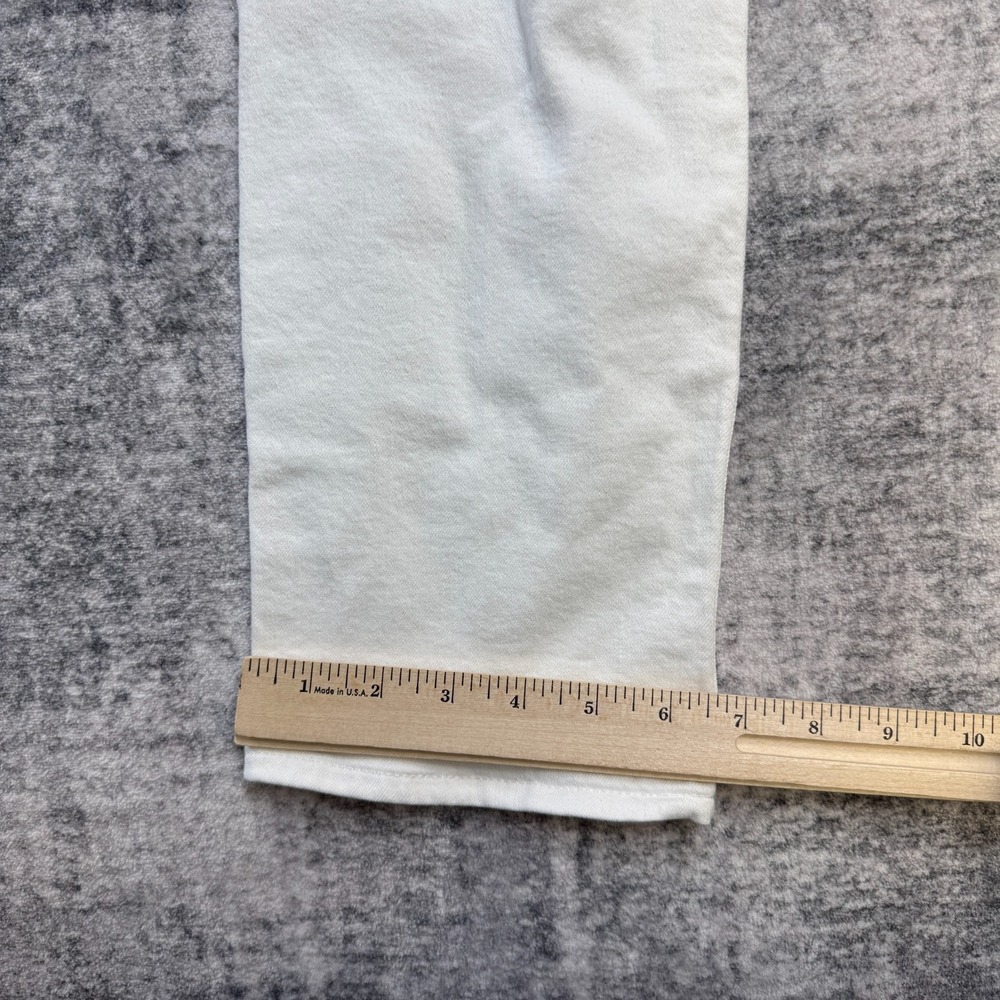 Madewell Jeans Womens 27 White Slim BoyJean Distressed Straight Party Preppy - Picture 11 of 12